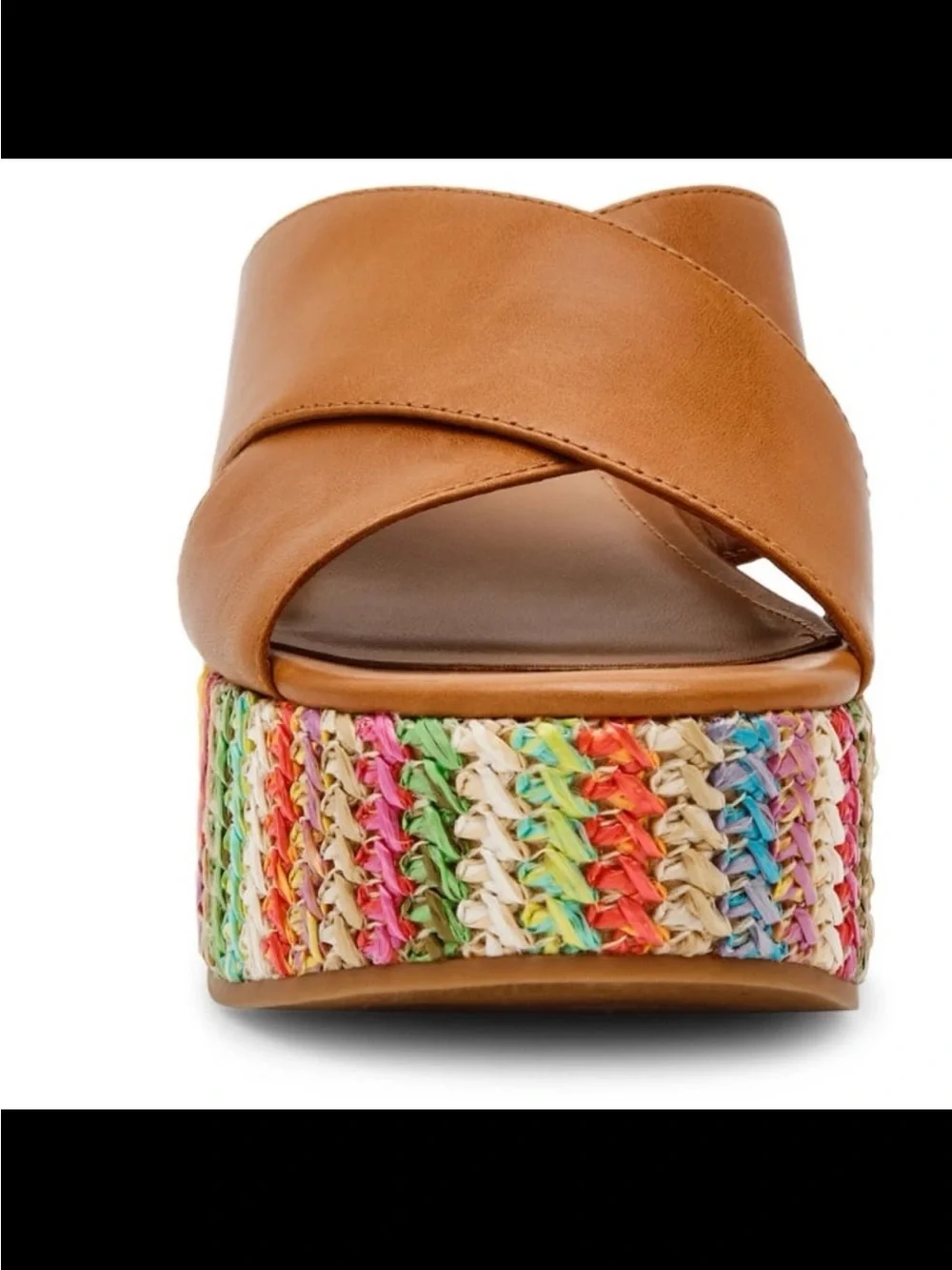 NWB Steve Madden women’s truthful crossband sandals raffia 90s style size 8